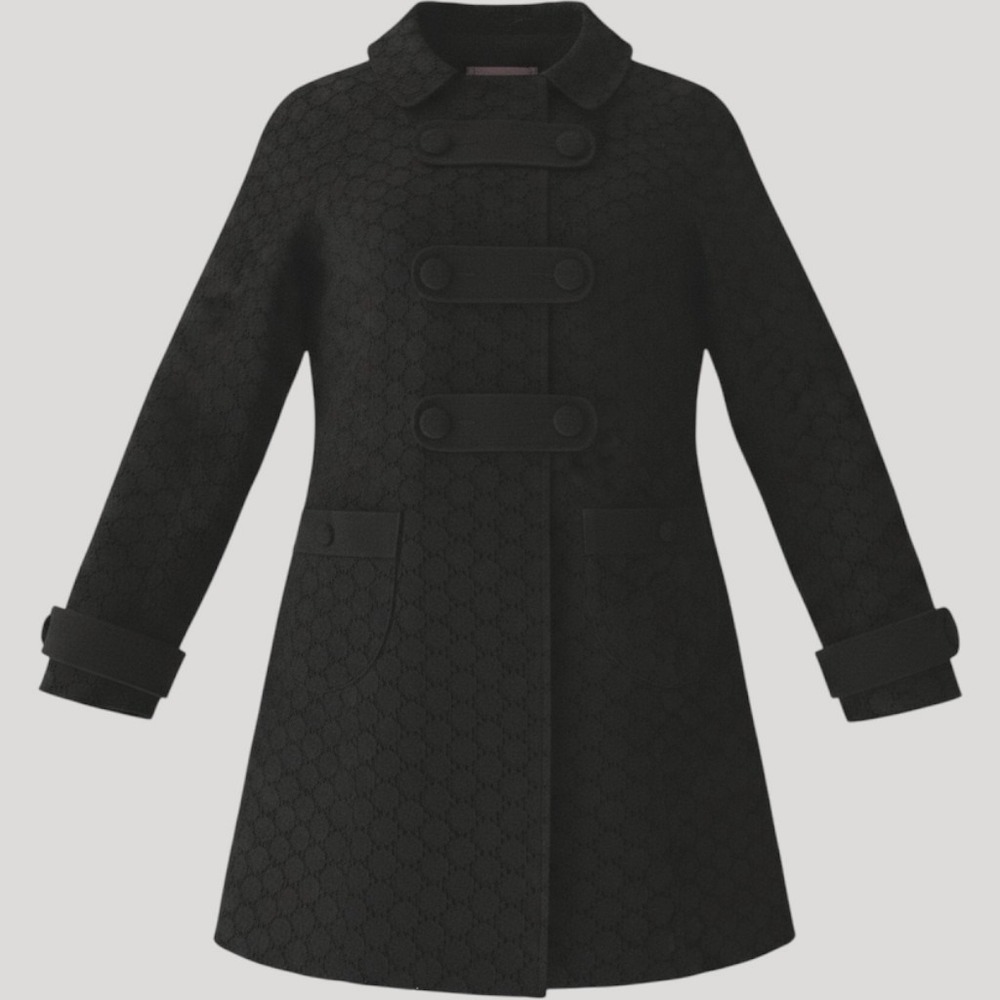 BCBG Girls Coat Jacket Size Medium Black‎ Eyelet Military Goth Biker Regency